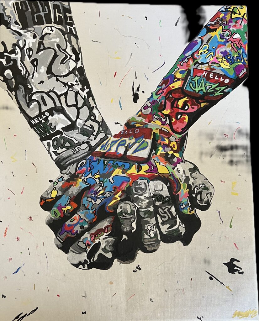 Photo of painting Healey Graffiti Hands.