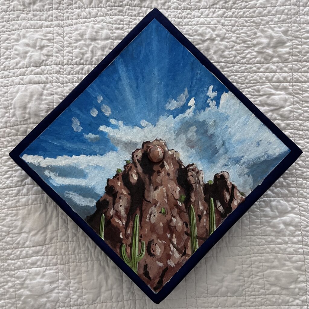 Photo of Singer Graduation Cap Babaquvari Mtns.