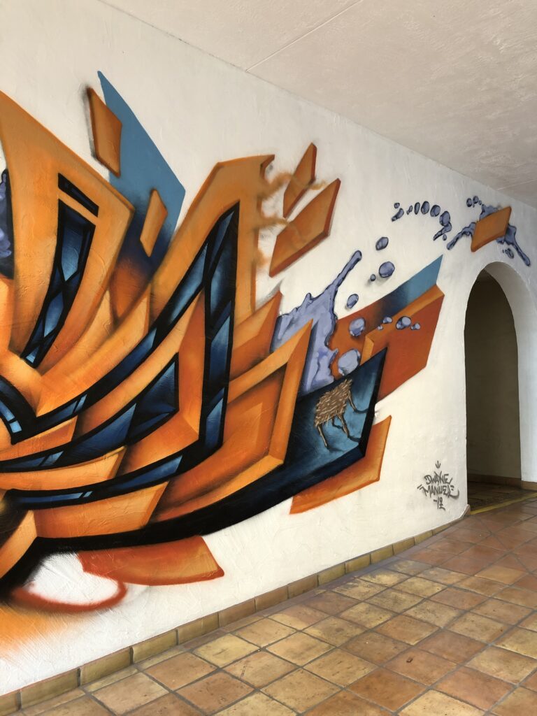 Photo of Dwayne Manuel Mural.